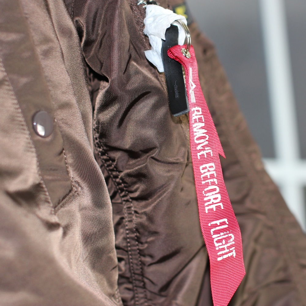 Alpha Industries N-3B W SNORKEL Cocoa/Orange NEW - Picture 6 of 8